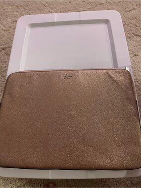 Kate Spade Rose Gold Glitter Laptop Sleeve